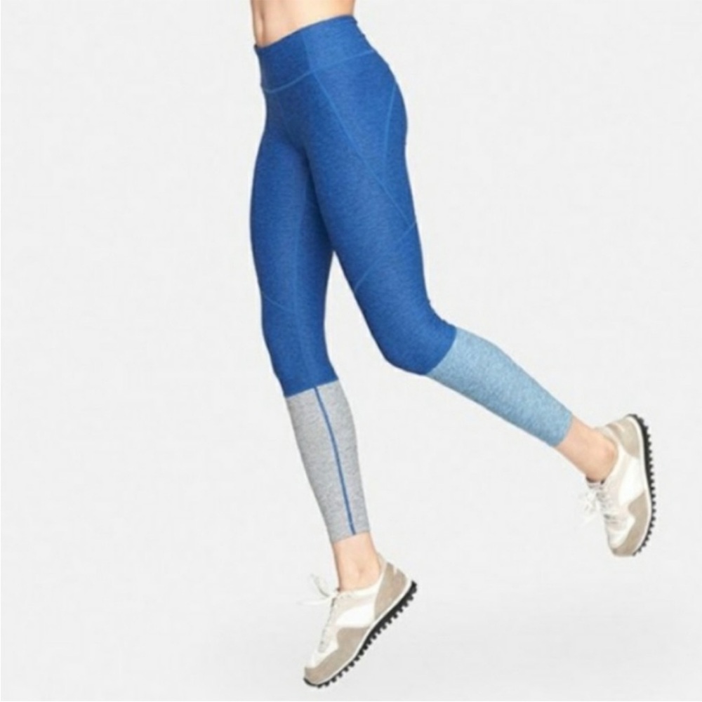 Outdoor Voices blue dipped leggings
